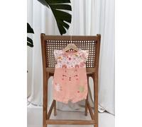 Barboteuse bébé en gaze de coton santa giulia corail 9M(71CM)