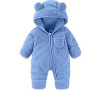 Barboteuse Bebe Garçon Fille Combinaisons de Neige Barboteuses Polaire Capuche Grenouillères En Velours Chaud Vêtements nuit Dessin animé Pour les Tout-Petits 0-6 Mois Body