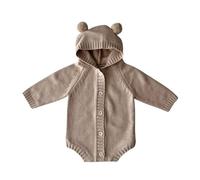 Barboteuse Bebe Garçon Fille Combinaisons Tricoté Polaire Manches Longues Barboteuses Grenouillères En Velours Chaud Vêtements d'Extérieur Zippé Peluche Combinaison Nouveaus Nés Ensemble de Pyjama