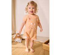 Barboteuse bébé + headband en gaze de coton sierra peche 3M(60CM)