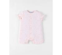 Barboteuse coton fantaisie rose 3M(60CM)