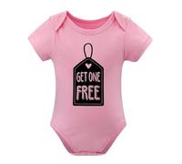 Barboteuse double nouveau-né 0-3 mois - Body imprimé humoristique, tenues bébé unisexe avec design mignon, coton doux, Style rose, 6 mois