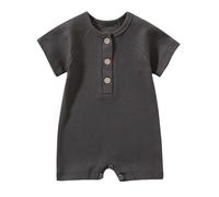 Barboteuse Garçons Filles Combinaison de Nuit Infant Pyjama Body Court pour bébé col Rond vêtements Confortables Tenues rentrer Grenouillère 0-12 Mois