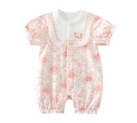 Barboteuse té Ensemble de Body Courtes Barboteuses rayé Boutons Vêtements Mignons Cadeau Naissance pour la fête des gâteaux