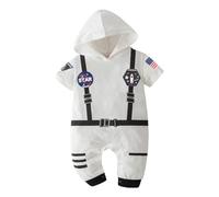 Barboteuses pour bébés garçons, barboteuse pour tout-petit garçon, Vêtements d'été à capuche Body pour bébé, Vêtements élégants pour bébé garçon, Costume d'astronaute pour l'été, Blanc, Se référer à