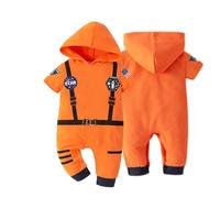 Barboteuses pour bébés garçons, barboteuse pour tout-petit garçon, Vêtements d'été à capuche Body pour bébé, Vêtements élégants pour bébé garçon, Costume d'astronaute pour l'été, Orange, Se référer à