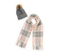 Barbour Bonnet beige chiné / gris chiné / rosé / blanc cassé, Taille 55-60