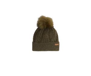 Barbour - Bonnet Elsdon en maille torsadée - Femme - Accessoires - Vert - Taille: ONE Size