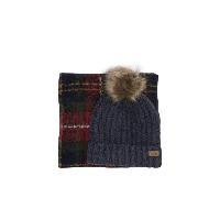Barbour bonnet et écharpe femme gris - UNI