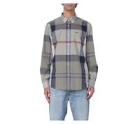 Barbour - Chemise en coton - Harris Tailored Shirt Bleached Pine Tartan pour Homme en Coton - Taille M - Kaki Kaki M