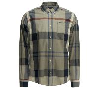 Barbour - Chemise en coton - Harris Tailored Shirt Bleached Pine Tartan pour Homme en Coton - Taille S - Kaki Kaki S