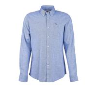 Barbour - Chemise Nelson Coupe Ajustée en Coton et Lin - Homme - Chemises - Bleu - Taille: XL