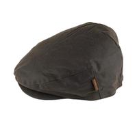 Barbour - Cheviot Wax Flat Cap Olive - Homme - Accessoires - Brun - Taille: L