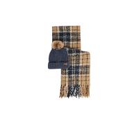 BARBOUR Coffret cadeau bonnet et écharpe SALTBURN bleu marine