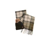 BARBOUR Coffret cadeau bonnet et écharpe SALTBURN olive