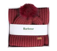 Barbour - Ensemble bonnet et écharpe Saltburn - Femme - Accessoires - Rouge - Taille: ONE Size