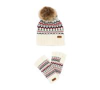 Barbour - Ensemble cadeau bonnet et gants Holly - Femme - Accessoires - Blanc - Taille: ONE Size