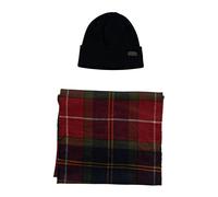 BARBOUR Coffret cadeau 2 pièces écharpe et bonnet SWINTON CHRISTMAS rouge