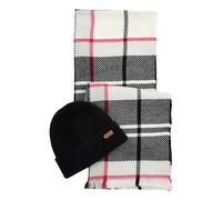 BARBOUR Ensemble Cadeau Femme Bonnet Et Écharpe LGS0094GY51 Blanc Multicolore