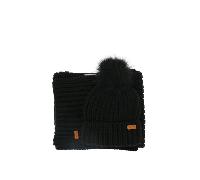 Barbour ensemble femme noir Saltburn bonnet et écharpe - UNI