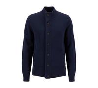 Barbour - Essential Elbow-Patch Cardigan - Homme - Pulls - Bleu - Taille: 2XL