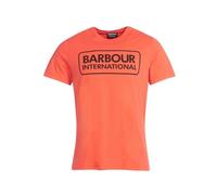 Barbour - Essential Large Logo T-Shirt Intense Orange - Homme - Tops - Orange - Taille: M