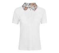 Barbour, Femme, Tops, Blanc, Taille: 40 FR Polo à Manches Courtes Malvern
