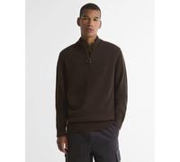 Barbour - Holden Half Zip Knitted Jumper - Pull en laine mérinos homme Dark Oak - L