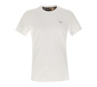 Barbour, Homme, Tops, Blanc, Taille: 2XL T-shirt Blanc en Coton Style Aboyne