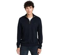 Barbour Homme Tricot en Coton À Demi-Fermeture Éclair, Navy, L
