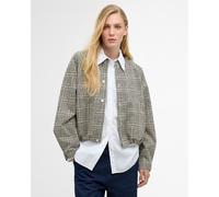 Barbour - Leyburn Check Showerproof Bomber Jacket - Veste imperméable femme Olive Prince Of Wales / Bleached Olive - UK 14 / L