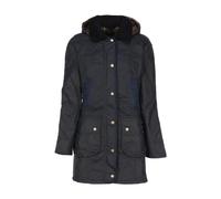Barbour - Manteau bleu en coton ciré avec capuche - Femme - Manteaux - Bleu - Taille: 38 FR