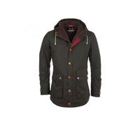 Barbour - Parka en Coton Ciré Jeu Olive - Homme - Manteaux - Vert - Taille: M