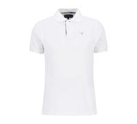 Barbour - Polo Piqué Tartan - Homme - Tops - Blanc - Taille: XL