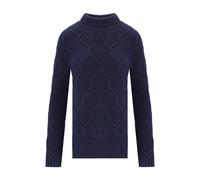 Barbour - Pull col roulé bleu avec motif tissé - Femme - Pulls - Bleu - Taille: 40 FR