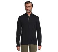 Barbour Pull en Tricot Holden 1/2 zippé pour Homme, Bleu Marine, Taille L