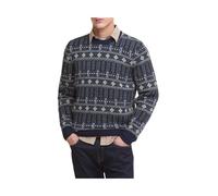 Barbour - Pull-over à col rond Grangetown Fair Isle - Homme - Pulls - Bleu - Taille: M