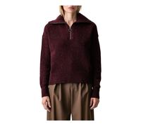 Barbour - Pull-over demi-zip Lavensdale - Femme - Pulls - Rouge - Taille: 42 FR