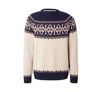 Barbour Pull-over 'Tisbury' crème / bleu foncé / bordeaux, Taille L