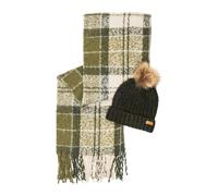 Barbour - Saltburn Beanie & Tartan Scarf Gift Set - Femme - Accessoires - Vert - Taille: ONE Size