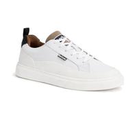 Barbour Stannington Baskets pour homme Blanc/bleu marine/Trench - Baskets classiques en cuir - Chaussures à lacets décontractées intelligentes pour tous les jours, Trench blanc marine, 44 EU