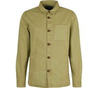 Barbour - Sur-chemise en sergé de coton - Regular Washed Overshirt Bleached Olive pour Homme en Coton - Taille XL - Kaki Kaki XL