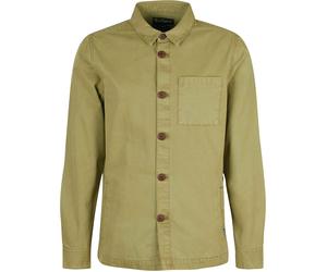 Barbour - Sur-chemise en sergé de coton - Regular Washed Overshirt Bleached Olive pour Homme en Coton - Taille L - Kaki Kaki L