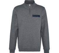 Barbour - Sweat en coton demi-zippé - Cotes Half Zip Sweatshirt Mid Grey Marl pour Homme en Coton - Taille L - Gris Gris L