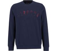 Barbour - Sweat en coton - Wynter Crew Neck Sweatshirt Navy/Winterberry pour Homme en Coton - Taille M Navy M