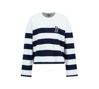Barbour Sweat-shirt 'Faye' bleu nuit / blanc, Taille L