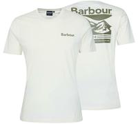 Barbour - Tee-shirt en coton doux et respirant - Camber Graphic T-Shirt Antique White pour Homme en Coton - Taille L - Blanc Blanc L