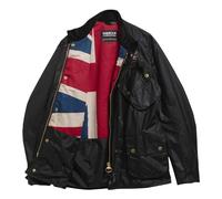Barbour - Union Jack International Waxed Jacket - Homme - Vestes - Noir - Taille: L