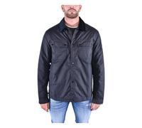 Barbour - Veste en coton ciré avec doublure matelassée - Homme - Vestes - Bleu - Taille: XL