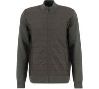 Barbour - Veste gilet matelassé - Essential Carn Baffle Zip Through Knitt Olive pour Homme - Taille XL - Kaki Kaki XL